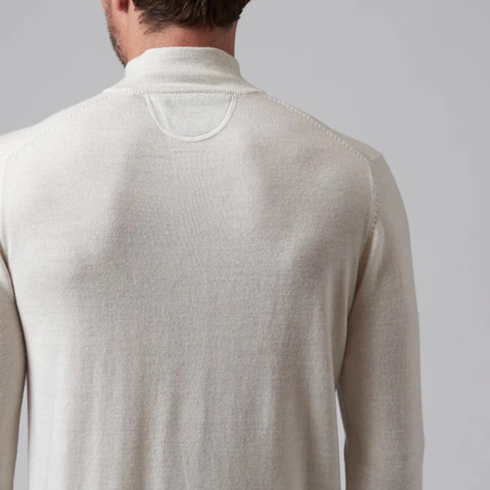 Raffi Men's 100% Cashmere long sleeve 1/4 Zip-Up Sweater EUC mock neck - Picture 2 of 7